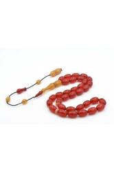 Sabri Güler Yapımı İmamesi Tıraşlı Osmanlı Model Sıkma Kehribar Tesbih