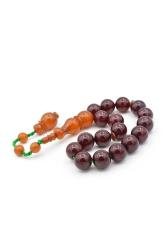 Ahmet Emin Yapımı Osmanlı Model Küre Vişne Sıkma Kehribar Efe Maskot Tesbih