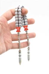 Usta İşi Ay Yıldız Tasarım Zamak Mermi Kovanı Zaza Tesbih