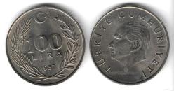 1987 Yılı Tedavül 100 Lira ÇİL