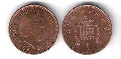 Ingiltere 2002 Yılı 1 Pence Yabancı Madeni Para