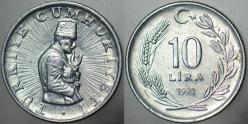 TÜRKİYE CUMHURİYETİ 10 LİRA 1982 ÇİLALTI(-)