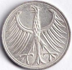 ALMANYA 5 MARK 1971 D ÇİL GÜMÜŞ:11,28 GR