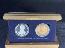 Darphane İstiklal Marşı’nın 100. Yılı (1921–2021) Gümüş Bronz Hatıra Sikke Seti – Mehmet Akif Ersoy
