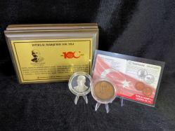 Darphane İstiklal Marşı’nın 100. Yılı (1921–2021) Gümüş Bronz Hatıra Sikke Seti – Mehmet Akif Ersoy