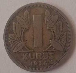 TÜRKİYE 1936 1 KURUŞ