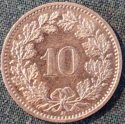 İSVİÇRE 10 Rappen, 2008 ÇÇT+