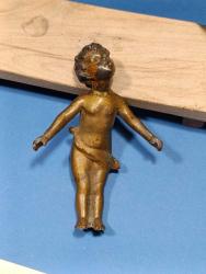 K63----1900'LER BAŞINDAN KALMA KURŞUN DÖKÜM ÇOCUK HEYKELİ