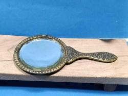 K63----OSMANLI PİRİNÇ AYNA--AYNA SONRADAN TAKILDI