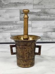 Antika 1800'ler Osmanlı Döküm Kulaklı Havan