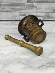 Antika 1800'ler Osmanlı Döküm Kulaklı Havan