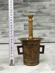 Antika 1800'ler Osmanlı Döküm Kulaklı Havan