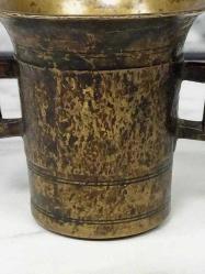 Antika 1800'ler Osmanlı Döküm Kulaklı Havan