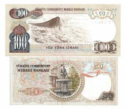 Türkiye 6. Emisyon 100/50 Lira Takım (1976-1983) Orjinal Eski Kağıt Paralar