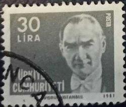 1981 TC Pulu - Atatürk Pul Serisi 30 Lira