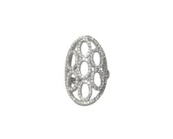 ZİRKON TAŞLARLA SÜSLÜ ABİYE GÜMÜŞ YÜZÜK