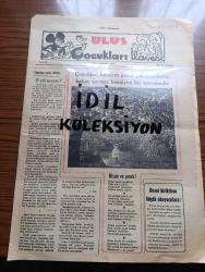 Ulus Çocukları Gazetesi - Turkish Newspaper - 1938 - Tagordan çocuk şiirleri o çöl nerede - çocuklar bahar'ın en güzel günlerindeyiz bahar çocuğa benzeyen bir mevsimdir Fotoğrafı - Nisan ve çocuk şiiri - Rozet biriktiren küçük okuyuculara - çocuklara masal üç örücü - 5 duygunuzu deneyiniz -  Bu oyunu biliyor muydunuz çiçek yarışı - koku alma işitme görme dokunma tat alma test sorusu - Ulus çocuk ilavesi bilmece kuponu - Miki Mouse korsanlar arasında karikatür - bilmece ve boyamacalarımızdan hediye kazanan okuyucularımızdan soldan sağa doğru Kayseri lisesi'nden 633 Zihni Diyarbakır Gazi caddesi terzi Adil yanında Raif Kandıra merkez okulu'ndan 183 İlhan Elazığ ortaokulundan 744 Lütfi Malatya lisesinden 828 Sabahattin Ankara ortaokulunda 26 Sabri fotoğraflar - çakı kazananlar Bala ilkokulu 431 Cahit - piyes kazananlar Argıthan istasyon şefi kızı Ayfer - kalemtraş kazananlar Tekirdağ Namık Kemal okulundan 126 Rıza - büyük bloknot - İzmir Emrialem ilkokulu'ndan 172 Muhittin