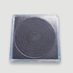 Madeni Para Kapsülü - Siyah, Kare, 40mm