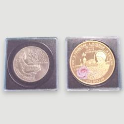 Madeni Para Kapsülü - Siyah, Kare, 40mm