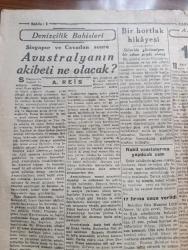 Tasviri Efkar Gazetesi - Turkish Newspaper - 19 Mart 1942 - günün yazısı Amerika donanması nihayet taarruza geçiyor - Milas bombardımanı hakkında resmi tebliğ - Hadise İngiliz tayyarecilerinin bir yanlışlığı neticesinde olmuşsa İngiliz hükümeti tazminat verecek - çay ve kahve pahalandı çaya kiloda 750 kuruş kahveye kiloda 300 kuruş zam geldi - General Mac Arthur filipinler'den kaçtı mı Fotoğraf - ödünç verme kanunu ve Türkiye - Rusya'ya karşı Japon hazırlığı - 338 liler askere çağırılıyor - Alman Rus Harbi çarpışmalar şiddetlendi - zirai vaziyetimiz tahminlerin fevkinde bir genişleme gösteriyor - Japon gemileri hind denizinde görüldüler - Japonlar Birmanyada ilerliyor - maarif cemiyeti yolsuzluğu Müddei Umumi Refet Ülgenin tecziyesini istedi - Japonların Pearl Harbour'a yaptıkları baskın esnasında alınan ilk fotoğraflardan biri - edebi tebrika sonbahar yazan Kerime Nadir Yazı Dizisi - asker gözüyle 18 Mart 1915 yazan general Ali İhsan Sabis - orkestra konseri - öldürülen kedi ve köpek