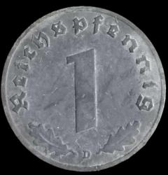 Almanya 1941 Adolf Hitler Dönemi 1 Reichspfenig çinko 1.80gr