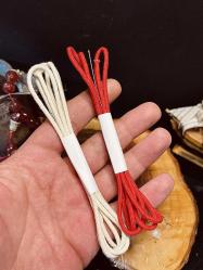 ÇAKMAK BAKIM KİTİ PAMUK KEÇE KIRMIZI VE BEYAZ RENKLİ ESKİ ANTİKA BENZİNLİ ÇAKMAK FİTİLLERİ 1 METRE KLAVUZLU FİTİL