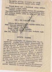 30 Ağustos 1951 / Büyük Saatli Maarif Takvimi