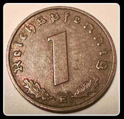 1937 - 1 REICHS-PFENNIG “E Damgalı” KM#89 (1 Reichspfennig) Nazi Almanyası (3. Reich Dönemi) Gamalı Haç (Svastika) / (YBMNAZİ5)