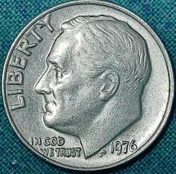 AMERİKA 1 Dime, 1976 ÇA (Franklin D. Roosevelt)