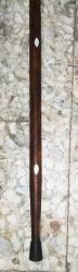 19602-ANTİKA CEVİZ AĞACINDAN YAPILMA SEDEF ÇAKMALI BASTON
