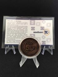 Aselsan Kuruluşunun 50. Yılı Darphane Baskı Hatıra Bronz Para