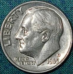 AMERİKA 1 Dime, 1985 ÇİL 