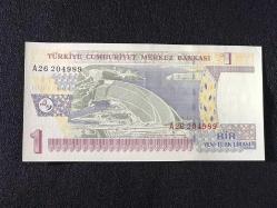 8. Emisyon A26 204989 Serisi 1 YTL ÇİL (IŞIKLI FOTOĞRAF YÜKLÜDÜR)