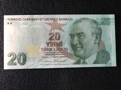9. Emisyon 20 Türk Lirası 7. Tertip H001 288187 Seri Başı Çil (Işıklı Fotoğraf Yüklüdür)