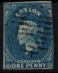 LOT.4 » İngiliz sömürgesi Seylan 1857 - damgalı çok nadir