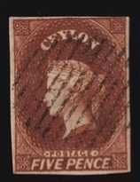 LOT.3 » İngiliz sömürgesi Seylan 1857 - damgalı çok nadir