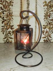 19656-ÇOK ŞAHANE METAL ASKILI CAMEKANLI MUMLUK