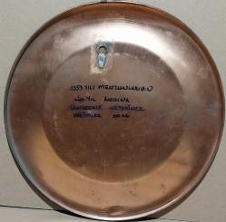 ÇANAKKALE ŞEHİTLER ABİDESİ TÜRKİYE 24 CM ÇAPINDA BAKIR METAL DUVAR SÜS TABAGI