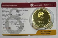 2023 Galatasaray 23. Şampiyonluk 925 Ayar Gümüş Üzeri Altın Kaplama Hatıra Parası Sertifikalı