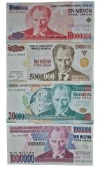 6-7-8-9. EMİSYON KAĞIT PARA LOTU TAM SET