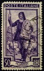 1950 İtalya Pulu - Çalışan İtalya Serisi 50 Liret