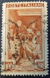 1950 İtalya Pulu - Çalışan İtalya Serisi 100 Liret