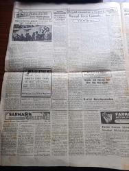 Yeni Sabah Gazetesi - Turkish Newspaper - 14 Nisan 1950 - Mareşal Fevzi Çakmak'ın tabutu Teşvikiye de oturduğu apartmandan çıkarken Fotoğrafı - Mareşal Fevzi Çakmak'ın evinde neler gördüm neler duydum - Mareşal'ın yeğeni Bay Adnan Çakmak arkadaşımıza anlatıyor fotoğraf - yüksek tahsil gençliği Mareşal Fevzi Çakmak'ın cenaze merasiminde Fotoğrafı - son 2 günlük hadiselerde 48 genç tevkif edildi 100 kişi nezaret altında 37 kişinin sorgusu yapıldı - seçim masrafı ve Marshall yardımları - Truman'a göre dünyanın durumu - vatandaş seçimler için ne düşünüyor - CHP'nin durumu İstanbul'da zorlaştı - Von Papen'in Türkiye'ye dair mühim ifşaatı Yazan Murat Sertoğlu Yazı Dizisi - Mareşal Fevzi Çakmak yazan tarihçi - Osmanlı sarayı'nın son günleri yazan eski bir politikacı Yazı Dizisi - ticani tarikatından 7 kişi tevkif edildi - Milli savunma Bakanı Hüsnü Çakır'ın verdiği izahat - İstanbul Ankara Radyosu Programı - grip ve soğuk algınlığına karşı Nevrozin - bulmaca - Türkiye İş Bankası - Luxor pikap