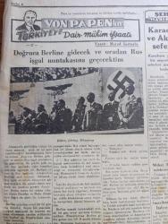 Yeni Sabah Gazetesi - Turkish Newspaper - 14 Nisan 1950 - Mareşal Fevzi Çakmak'ın tabutu Teşvikiye de oturduğu apartmandan çıkarken Fotoğrafı - Mareşal Fevzi Çakmak'ın evinde neler gördüm neler duydum - Mareşal'ın yeğeni Bay Adnan Çakmak arkadaşımıza anlatıyor fotoğraf - yüksek tahsil gençliği Mareşal Fevzi Çakmak'ın cenaze merasiminde Fotoğrafı - son 2 günlük hadiselerde 48 genç tevkif edildi 100 kişi nezaret altında 37 kişinin sorgusu yapıldı - seçim masrafı ve Marshall yardımları - Truman'a göre dünyanın durumu - vatandaş seçimler için ne düşünüyor - CHP'nin durumu İstanbul'da zorlaştı - Von Papen'in Türkiye'ye dair mühim ifşaatı Yazan Murat Sertoğlu Yazı Dizisi - Mareşal Fevzi Çakmak yazan tarihçi - Osmanlı sarayı'nın son günleri yazan eski bir politikacı Yazı Dizisi - ticani tarikatından 7 kişi tevkif edildi - Milli savunma Bakanı Hüsnü Çakır'ın verdiği izahat - İstanbul Ankara Radyosu Programı - grip ve soğuk algınlığına karşı Nevrozin - bulmaca - Türkiye İş Bankası - Luxor pikap