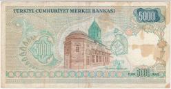 Türkiye · 5000 Türk Lirası · 7. Emisyon · 1. Tertip · Temiz