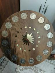 TARİHTE 16 TÜRK DEVLETİ HATIRA PARALARI ÖZEL AHŞAP STANDINDA