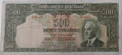 2.EMİSYON 2.TERTİP İNÖNÜ 500 TÜRK LİRASI KAĞIT PARA SERİ H7 0302 SERİ NUMARALI ORİJİNAL 2024 KATALOK FİYATI;15.000$ DOLARDIR ÇOK ÇOK NADİRDİR PEK ÇIKMAZ