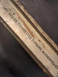 Osmanlıca & Fransızca Yazılı Teneke Sigara Kutusu 100 adetlik.Boş Dekorluk,  Koleksiyonluk Teneke Kutu.15.5x7.5x4cm