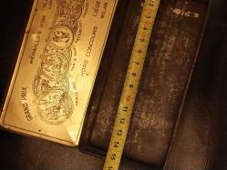 Osmanlıca & Fransızca Yazılı Teneke Sigara Kutusu 100 adetlik.Boş Dekorluk,  Koleksiyonluk Teneke Kutu.15.5x7.5x4cm