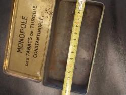 Osmanlıca & Fransızca Yazılı Teneke Sigara Kutusu 100 adetlik.Boş Dekorluk,  Koleksiyonluk Teneke Kutu.14 x 7 x 4 cm